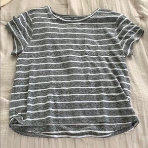 Super cute gray and white stripped old navy top !